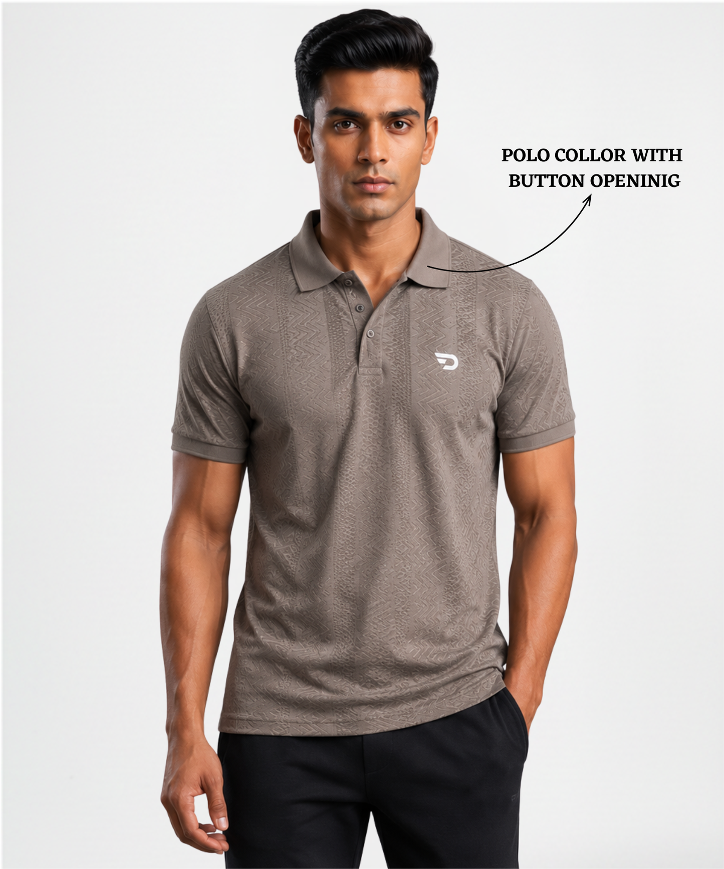 Men’s Stylish Imported Jacquard Matty Lycra Polo Neck T-Shirt with Premium Fit | 180 GSM