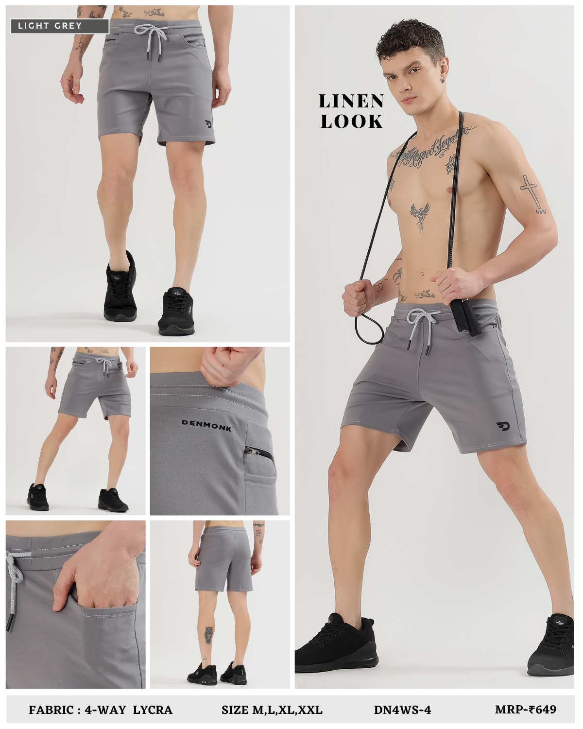 Stretch Performance Shorts - Imported 4way Taiwan Lycra (GSM 260)