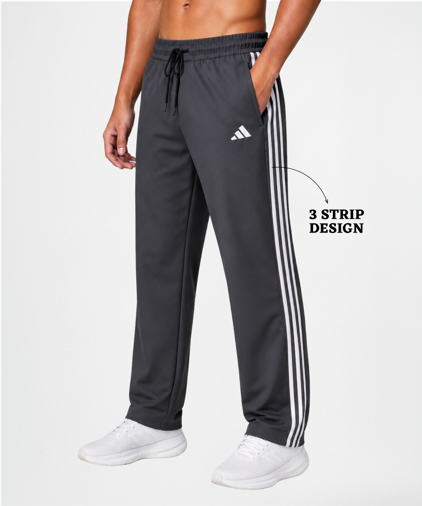 Imported Ns Terry Lycra TrackPant (GSM 180-190)| Comfort fit| 3 Stripe Design | DOD