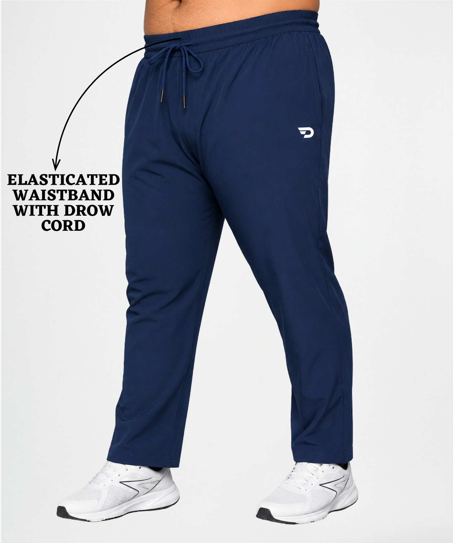 ActiveFlex Trackpant  – Imported Ns Parachute Lycra Plus Size Lower | 145 GSM, 20% Lycra | Regular Fit