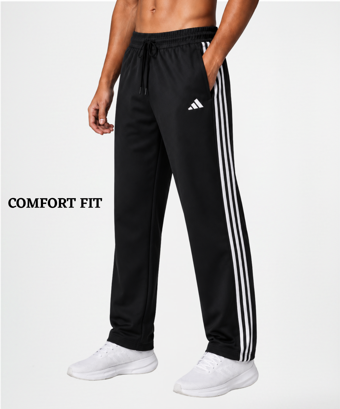 Imported Ns Terry Lycra TrackPant (GSM 180-190)| Comfort fit| 3 Stripe Design | DOD