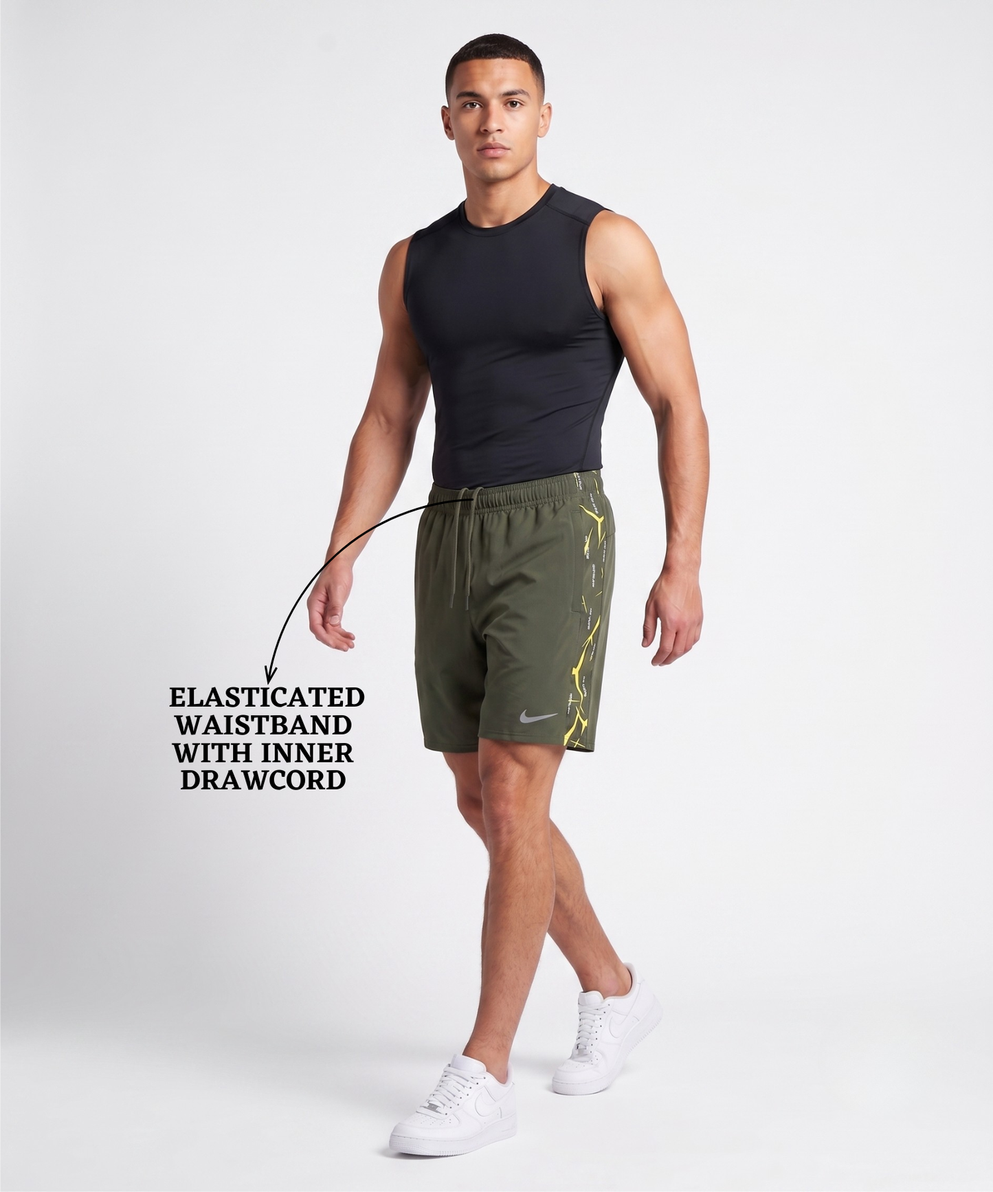 Imported 4way Taiwan Lycra Shorts (GSM 250) | Printed Contrast Design