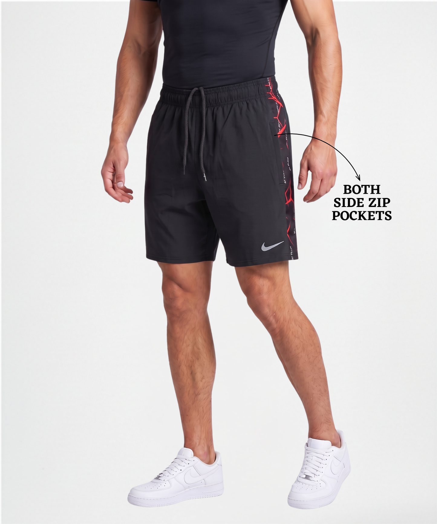 Imported 4way Taiwan Lycra Shorts (GSM 250) | Printed Contrast Design