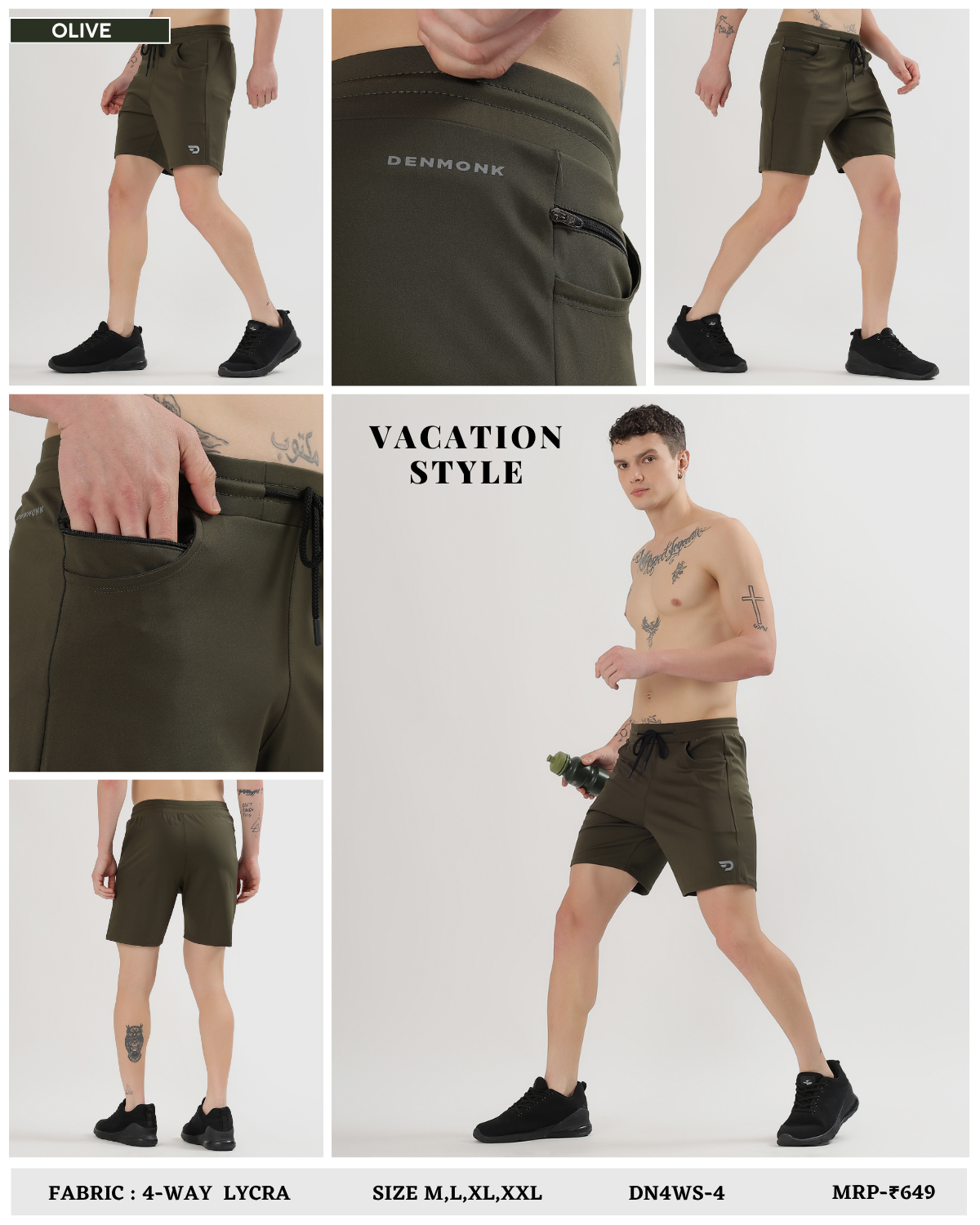 Stretch Performance Shorts - Imported 4way Taiwan Lycra (GSM 260)