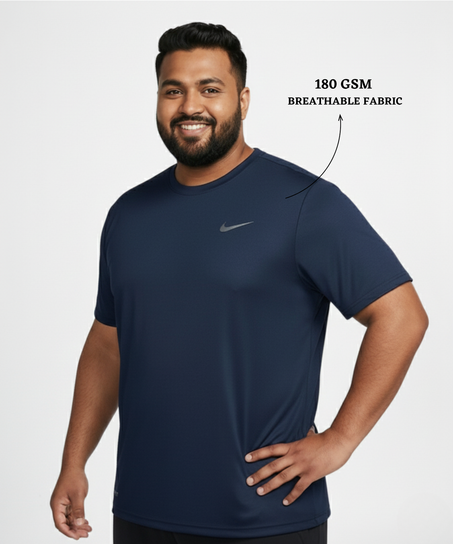 Imported Dotnit Lycra T-shirt- (GSM-180) Round Neck | Half Sleeves