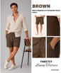 Men’s Premium Cotton Blend Lycra Casual Shorts | Soft Stretch Comfortable Fit