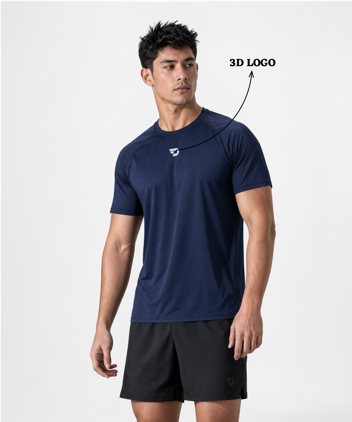 Imported Nylon Lycra Reglan Sleeves T-Shirt (180 GSM) | Regular Fit | 6-Thread Stitching | Half Sleeve