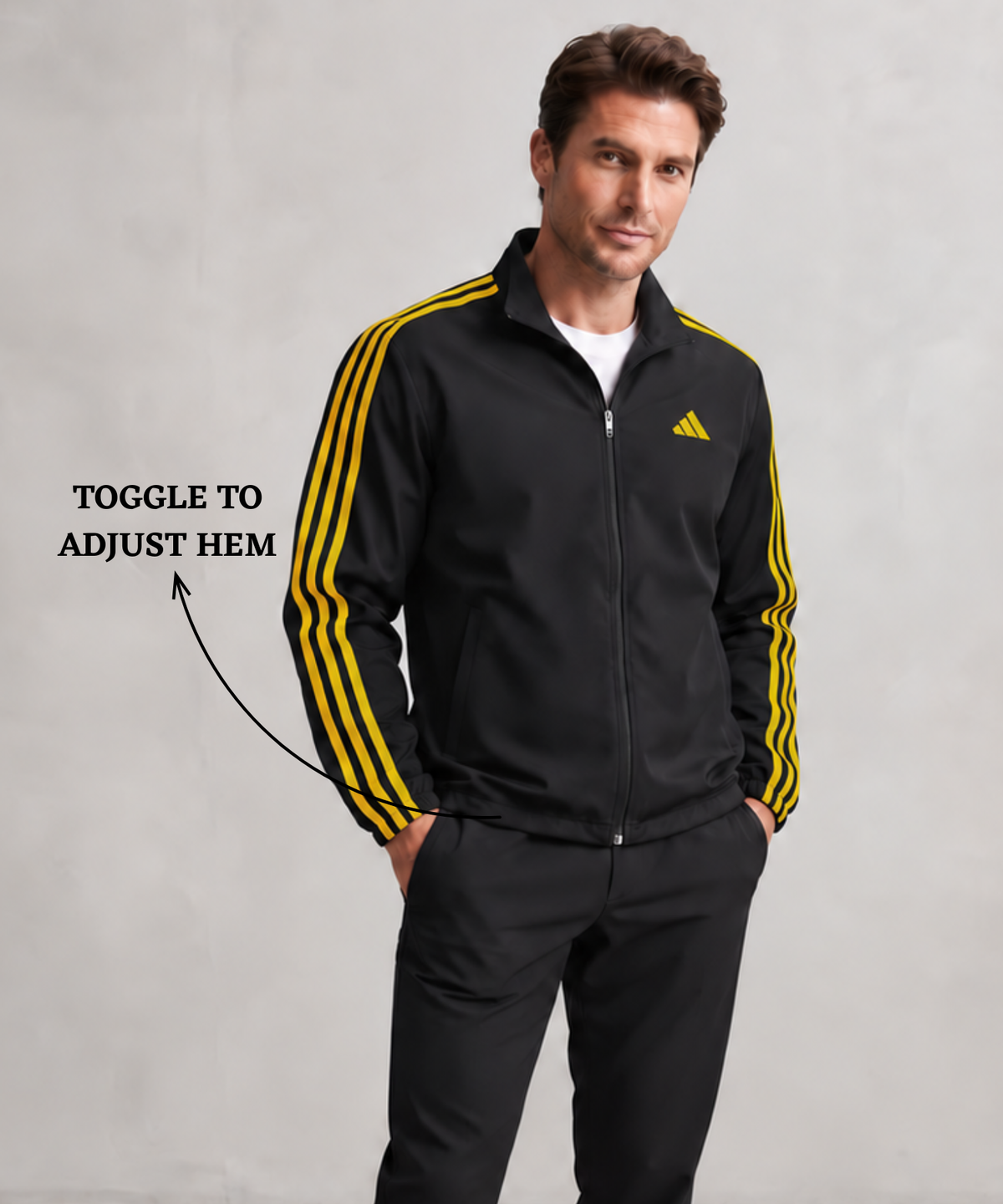 Men’s Premium Imported NS Terry Lycra Sports Jacket | Black Series | Multi-Colour 3-Stripe Design | Inner Lining | 180–190 GSM | Regular Fit