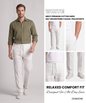 Men's Premium Cotton Linen Self Drawstring Casual Trackpants – Comfort Fit with Tailored Crease