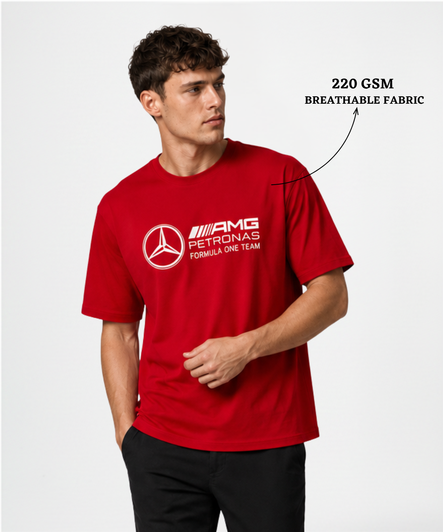 Men’s Premium Cotton Blend Oversized T-Shirts (220 GSM)