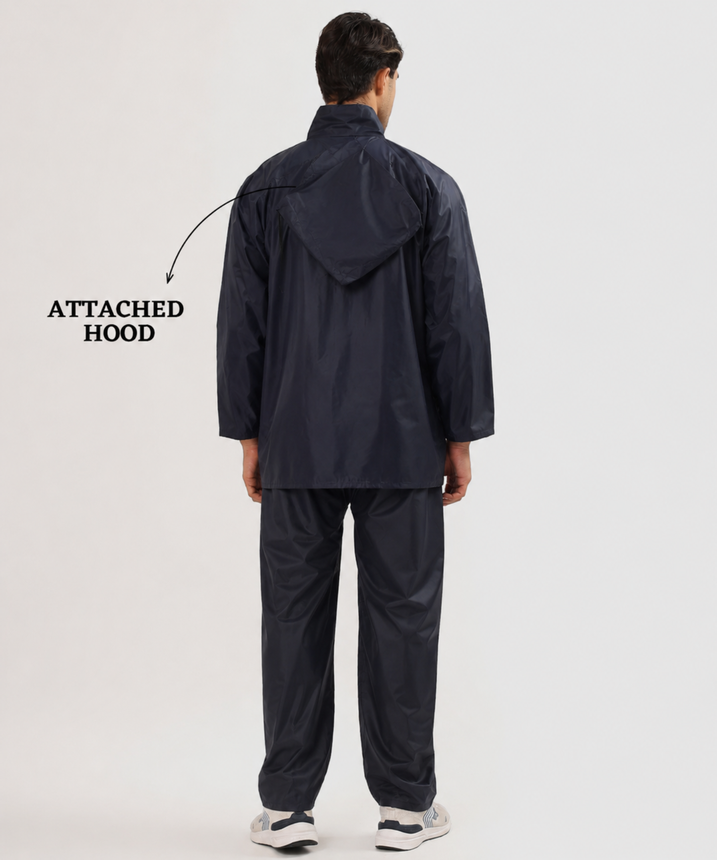 Men’s Semi-Rubber Full-Body Waterproof Rain Suit – Free Size
