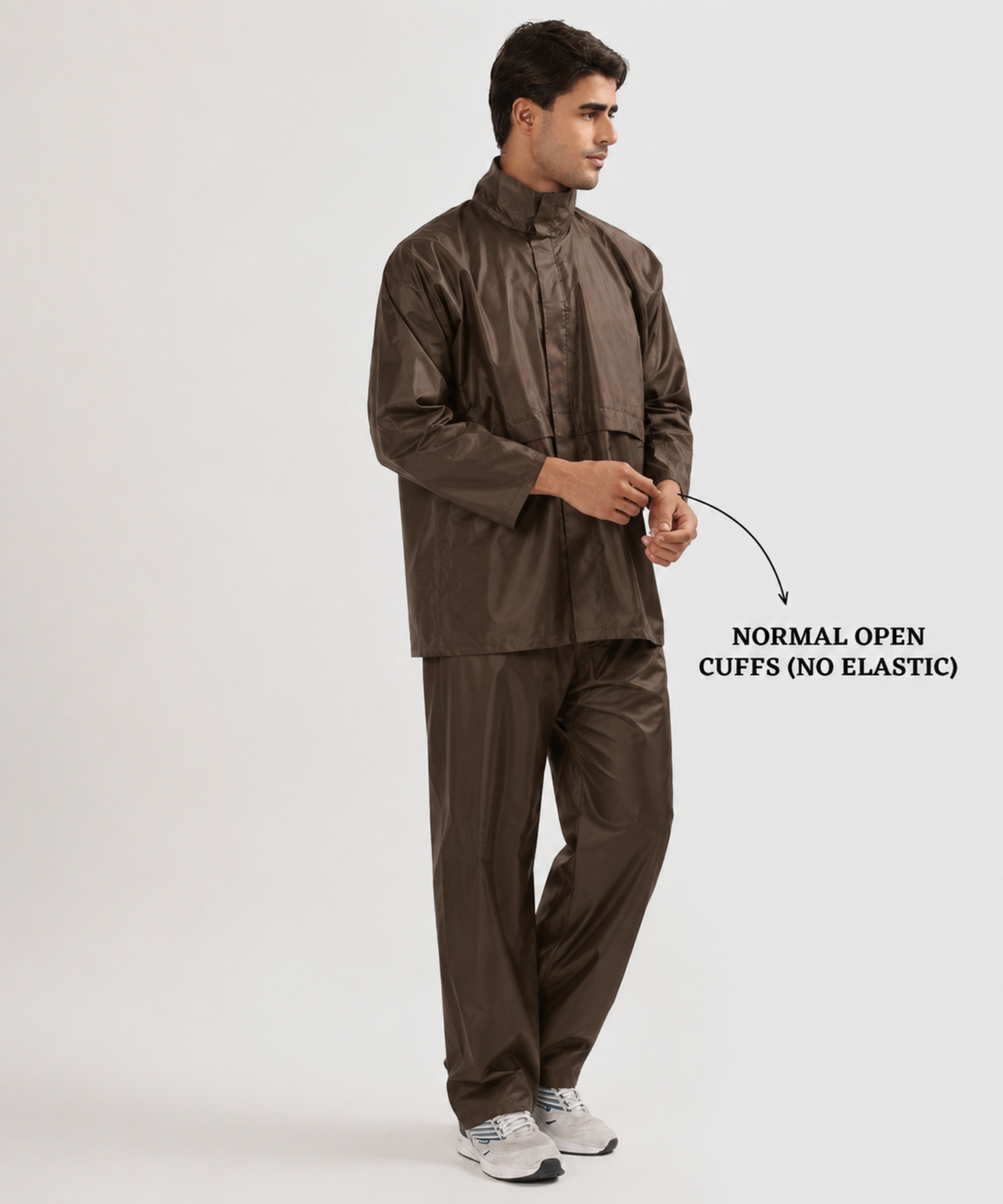 Men’s Semi-Rubber Full-Body Waterproof Rain Suit – Free Size