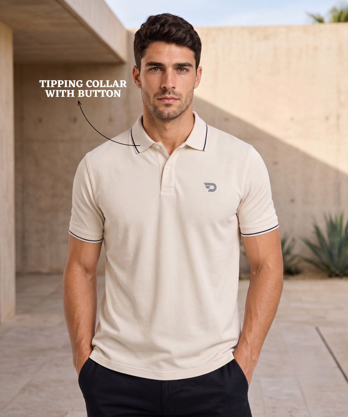 Imported Micro Check Textured Polo T-Shirt for Men | 220 GSM | Rregular Fit