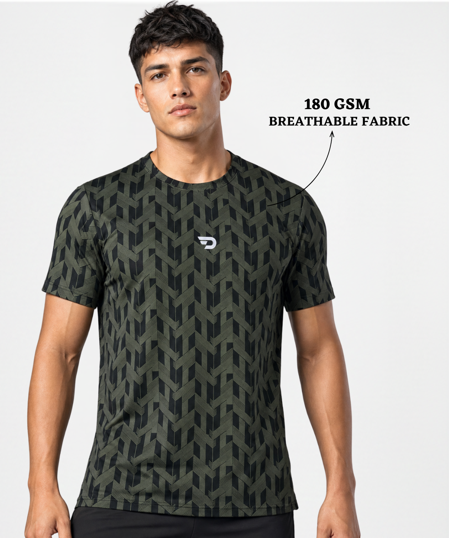 Imported Jacquard Lycra Men's Regular Fit T-Shirt | 180 GSM | Half Sleeve