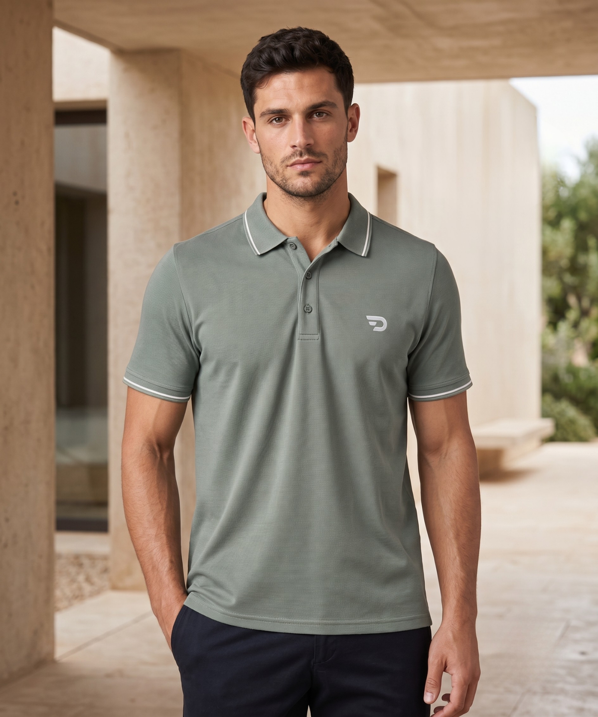 Imported Micro Check Textured Polo T-Shirt for Men | 220 GSM | Rregular Fit