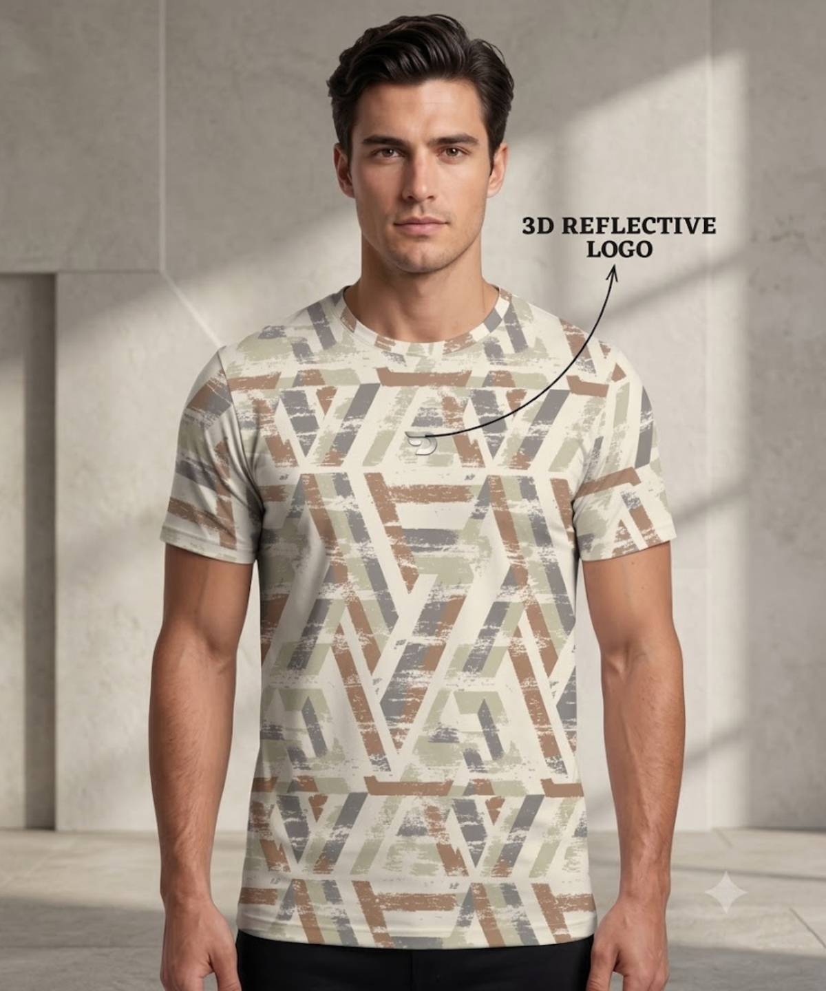 Men's Imported Matty Check Lycra Printed T-Shirt | 220 GSM  | Regular Fit