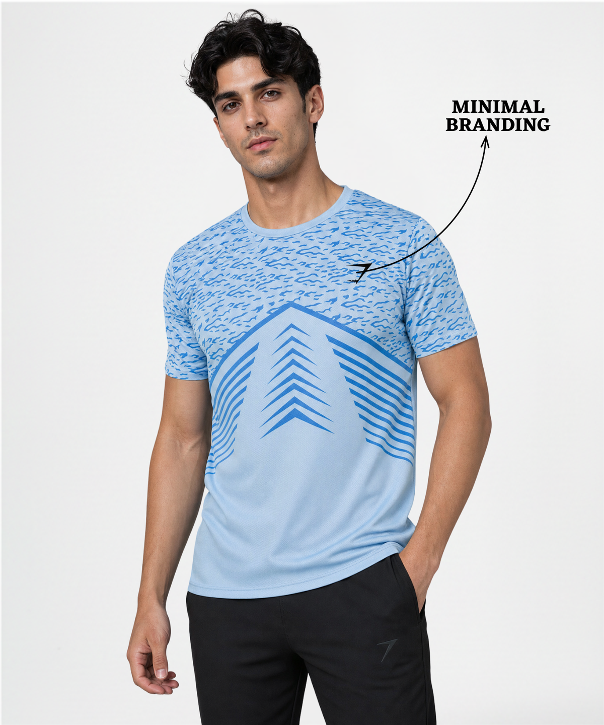 Imported Dotknit Lycra Half Sleeve Printed T-Shirt | 180 GSM | Regular Fit