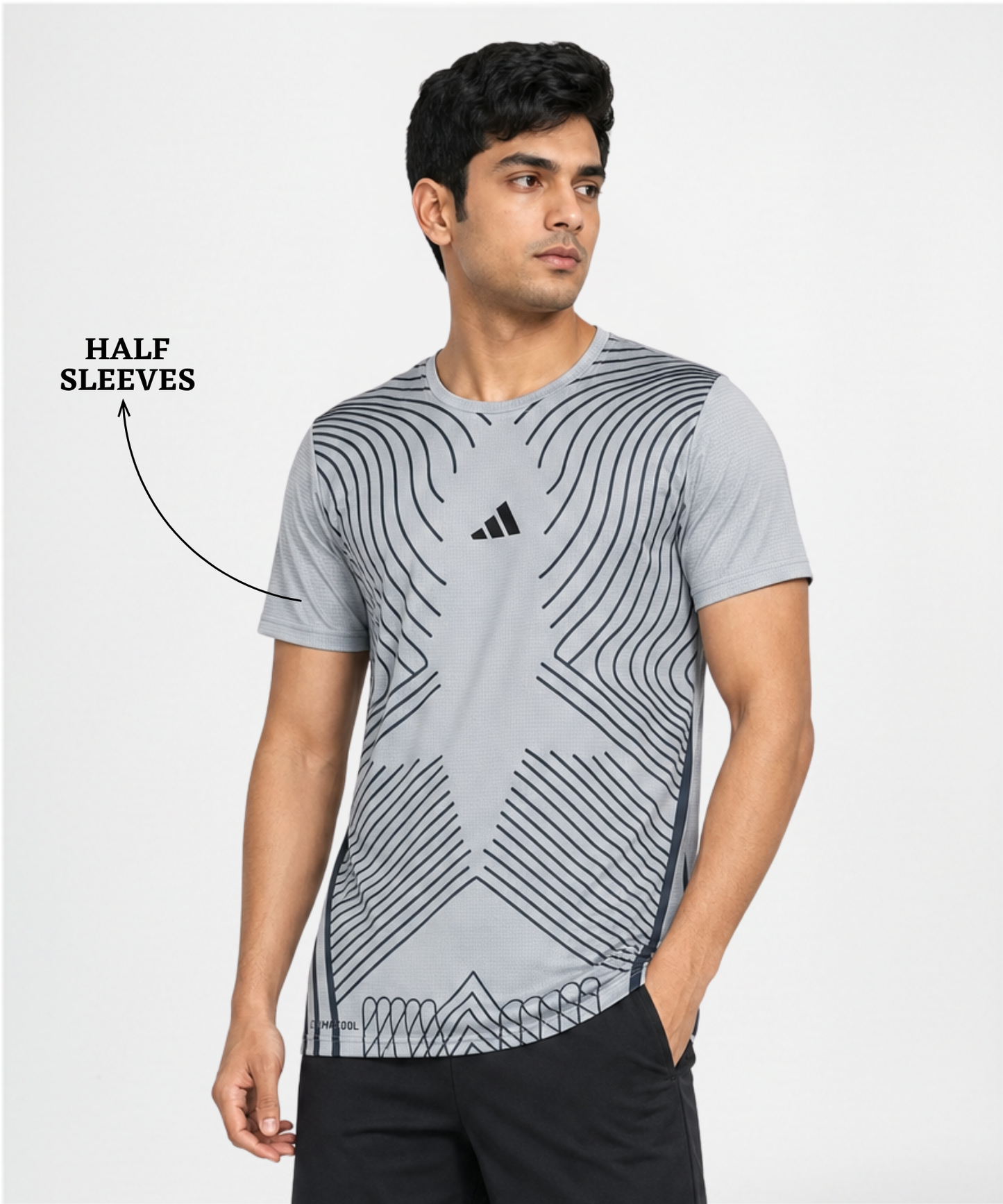 Imported Reebok Knit Lycra T-Shirt (GSM 180)- Printed Design|DOD