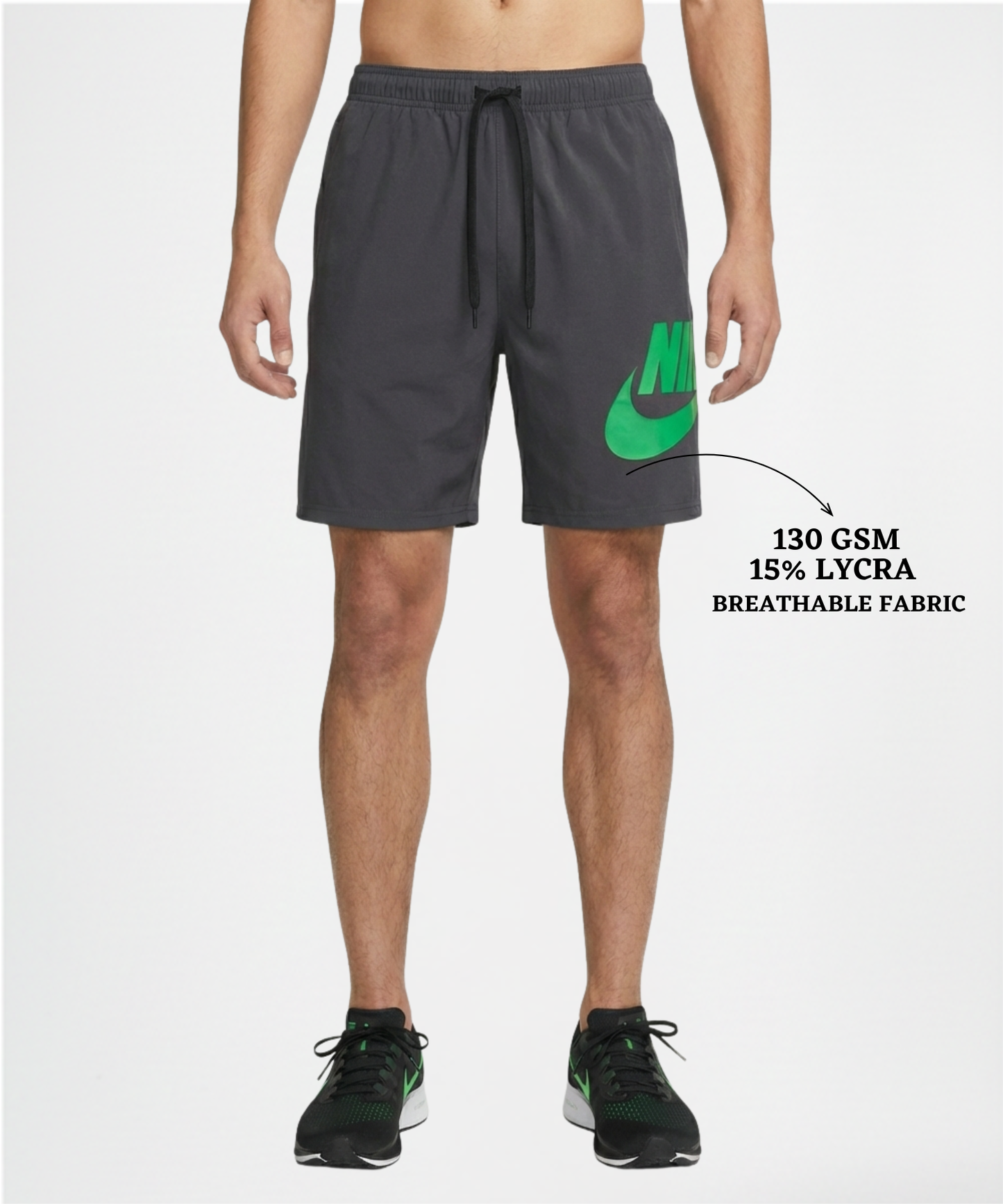 Imported Ns Parachute Lycra Shorts (15% Lycra 130 GSM)