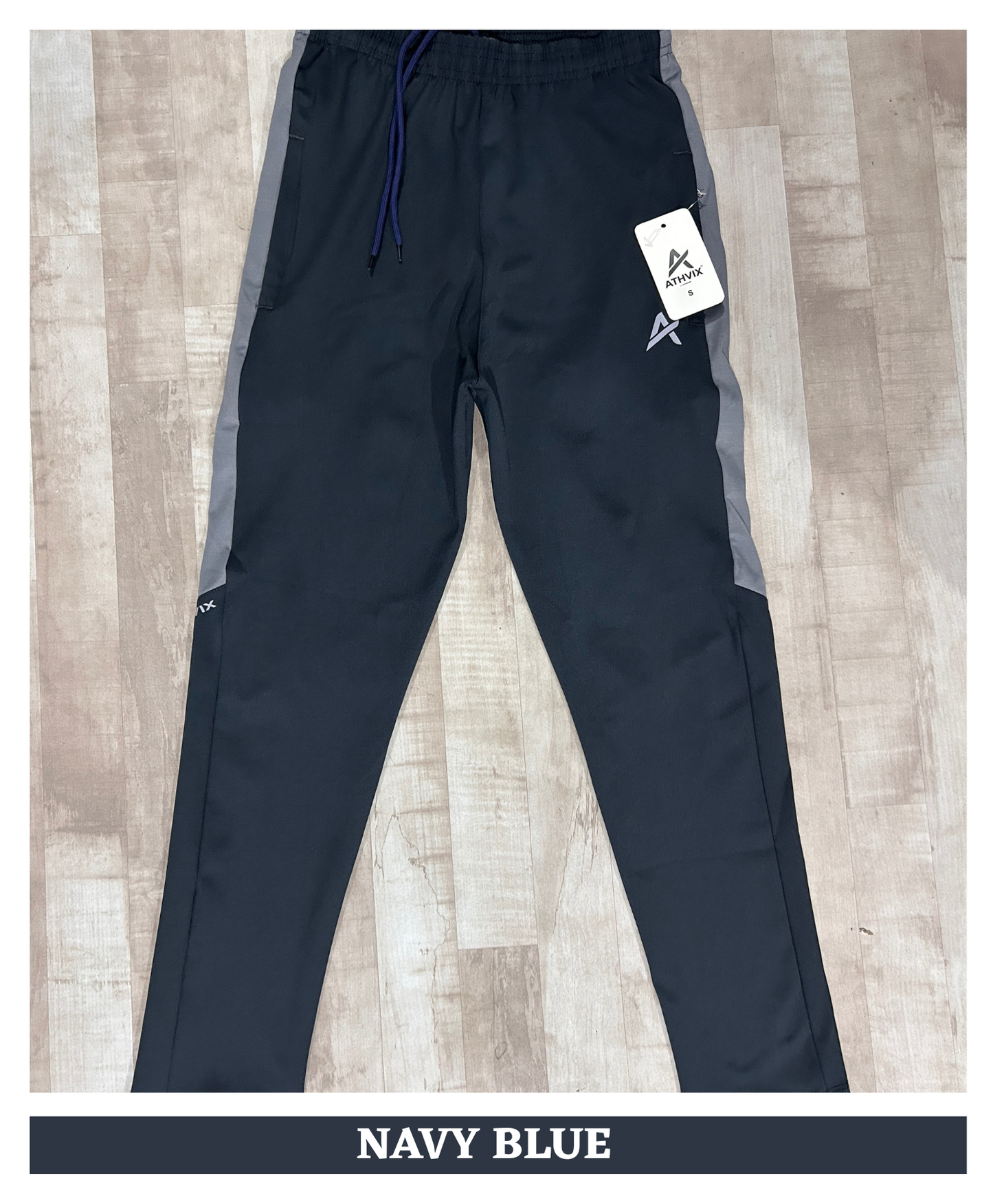 Athvix Activewear 4-Way Lycra Track Pants with Contrast Side Panel (240 GSM) – Stretch Fit & Premium Comfort
