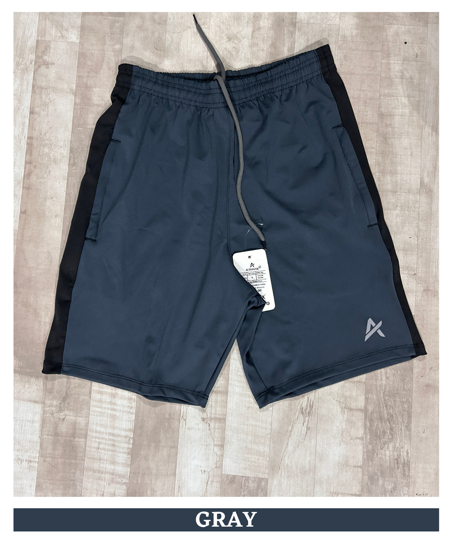 Men’s Premium 4-Way Lycra Shorts (250 GSM) with Side Contrast | Athvix Active Wear By Denmonk