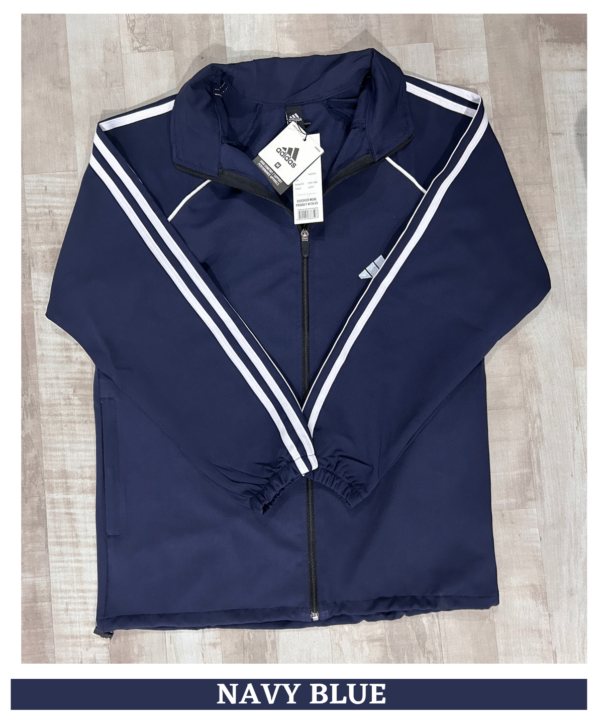 Men's Premium Imported Ns Terry  Lycra Jacket with 3 White Strips Design| Without Inner Lining | 180-190 GSM | Regular Fit