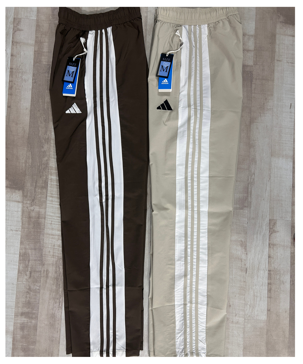 Imported Nylon Crush Lycra TrackPant with Contrast Three Strip Design  | 180 GSM | Straight Fit