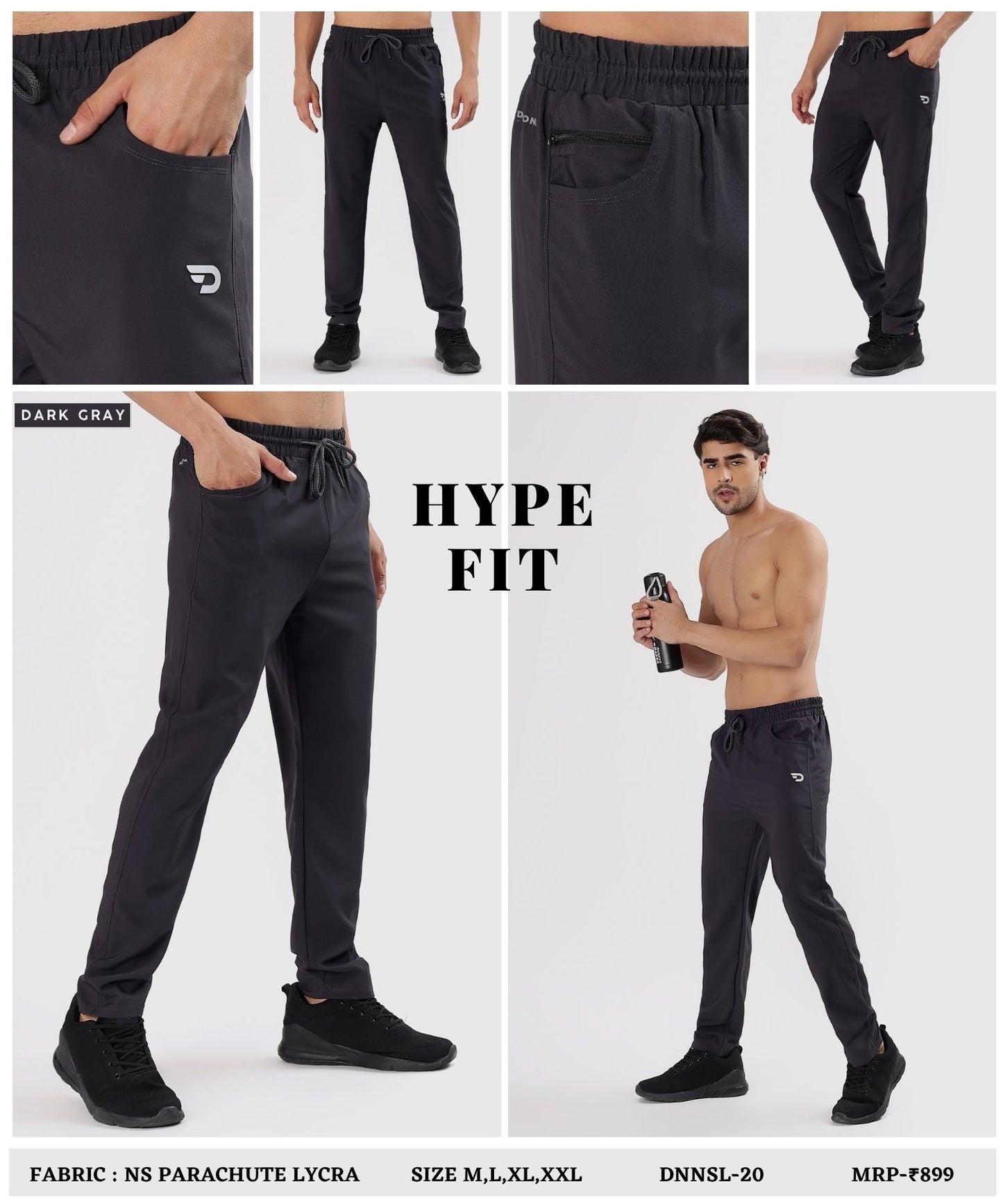 Parachute Flex TrackPant - Imported Ns Parachute Lycra Lower (20% Lycra 145 GSM)