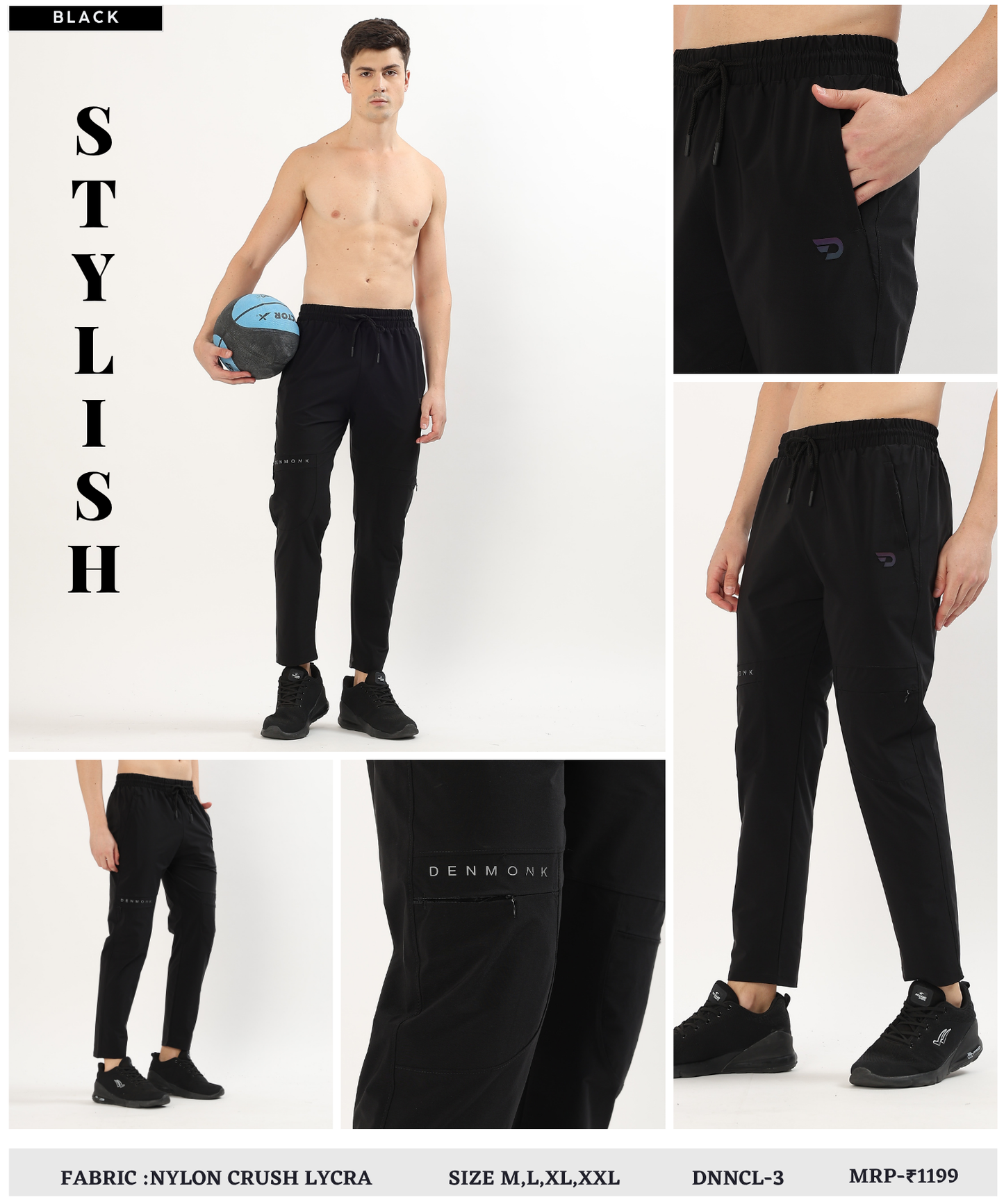Utility Crush TrackPant -Imported Nylon Crush Lycra Lower (180 GSM)