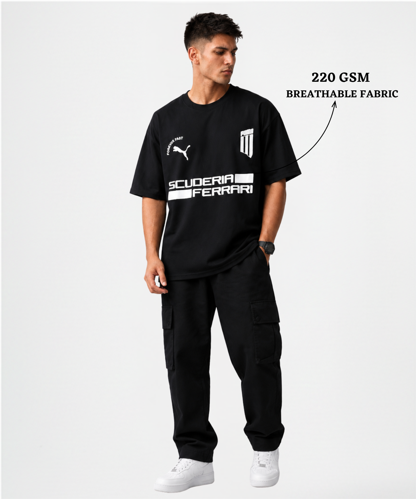 Men’s Premium Cotton Blend Over Sized T-shirts – 220 GSM | Multi Brand