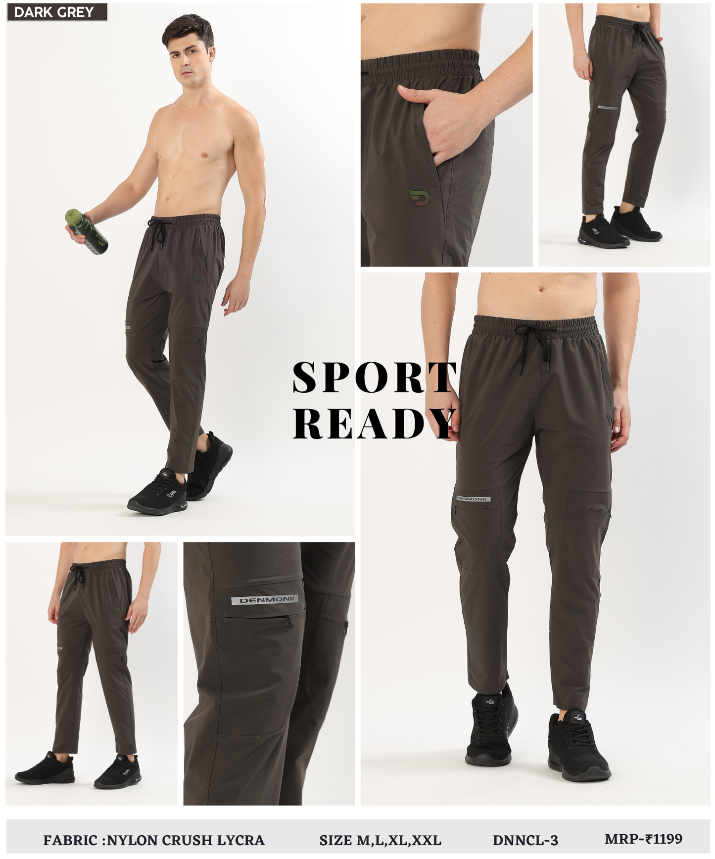 Utility Crush TrackPant -Imported Nylon Crush Lycra Lower (180 GSM)