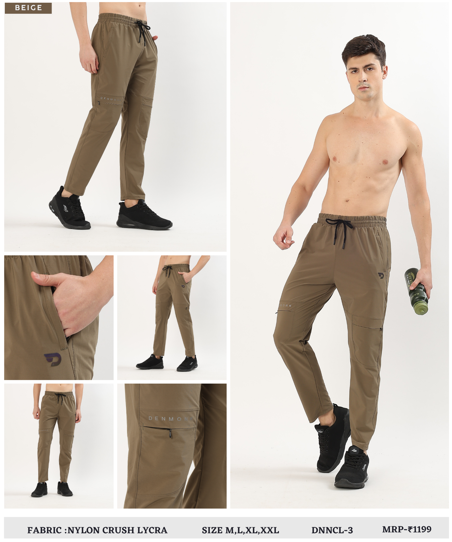 Utility Crush TrackPant -Imported Nylon Crush Lycra Lower (180 GSM)