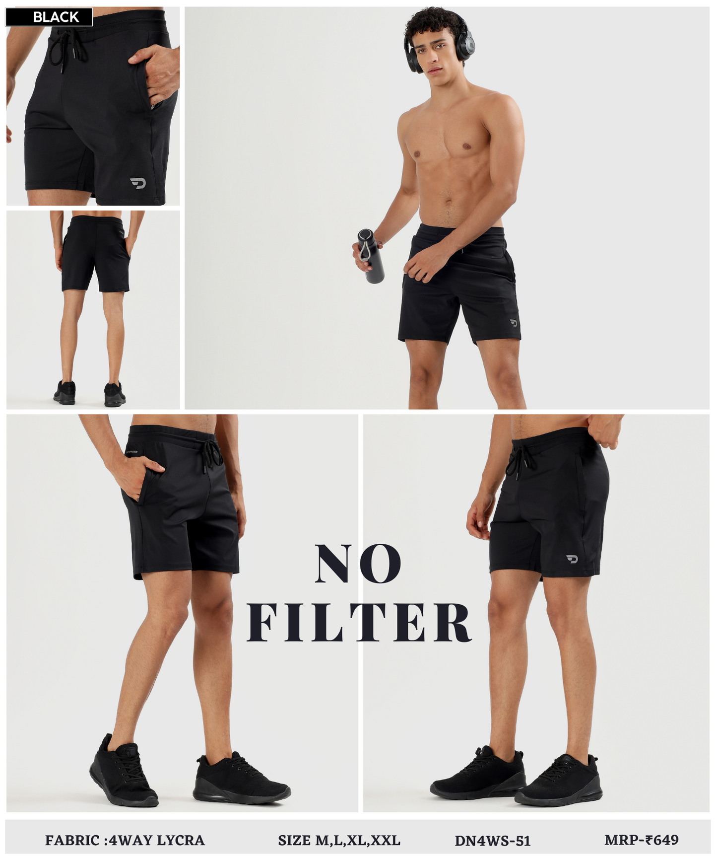 Performance Shorts - Imported 4way Taiwan Lycra (GSM 250)