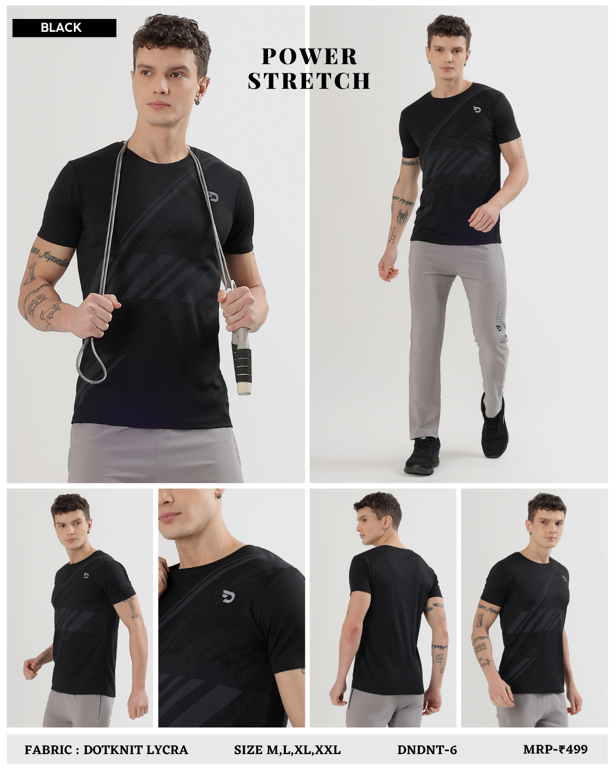 Dailywear T-Shirts  -  Imported Dotknit Lycra (GSM 180)