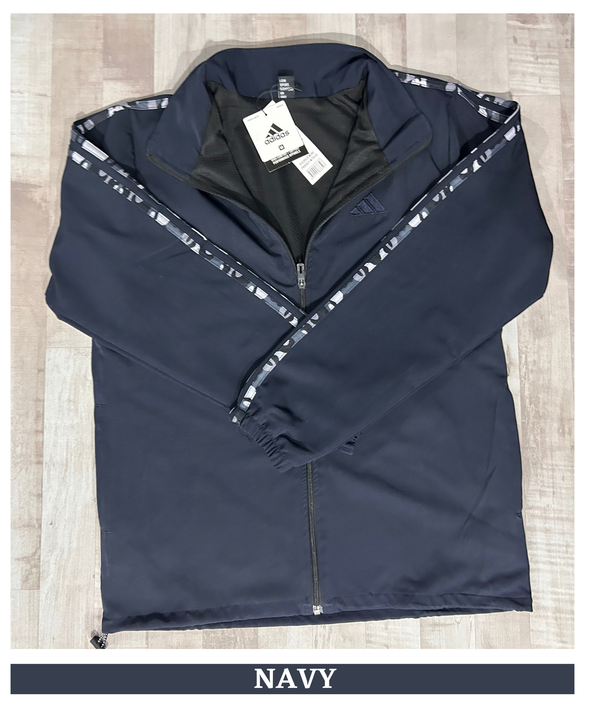 Men's Premium Imported Ns Terry  Lycra Sports Jacket with Camouflage Style 3 Strips Design| With Inner Lining | 180-190 GSM | Regular Fit