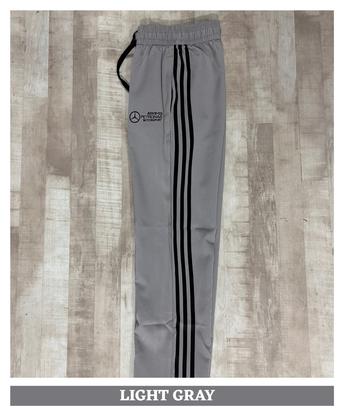 Imported NS Terry Lycra Trackpant (180–190 GSM) – Aqua Blue 3 Stripe Edition | Embroidery Logo