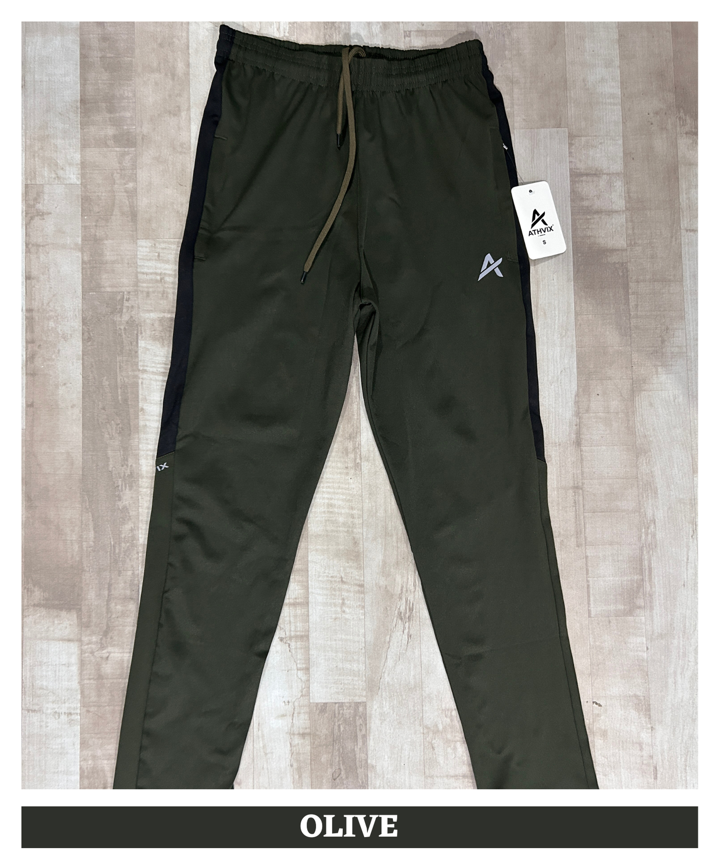 Athvix Activewear 4-Way Lycra Track Pants with Contrast Side Panel (240 GSM) – Stretch Fit & Premium Comfort