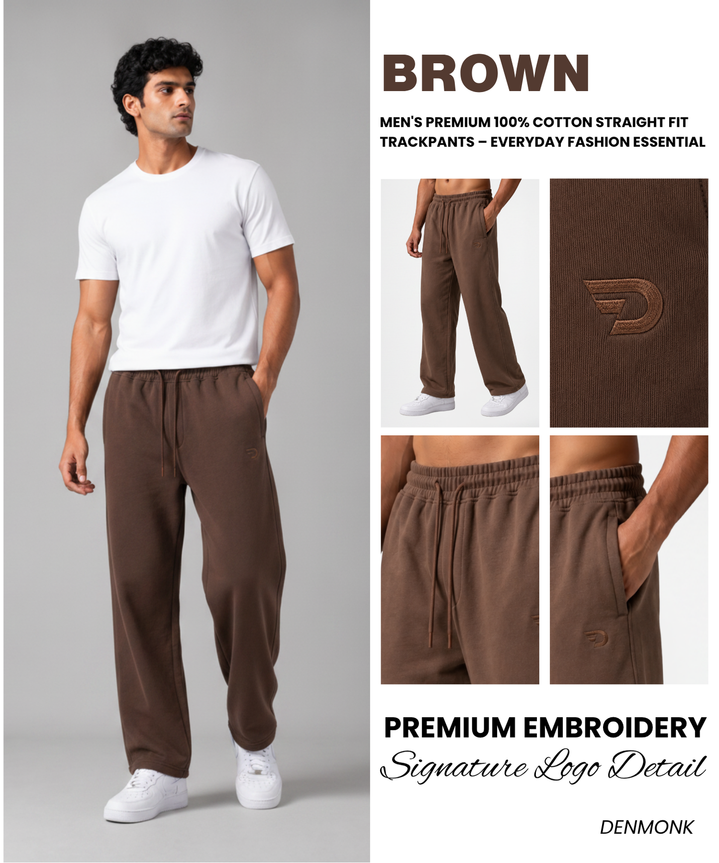 Men's Premium 100% Cotton Straight Fit Trackpants – Everyday Fashion Essential