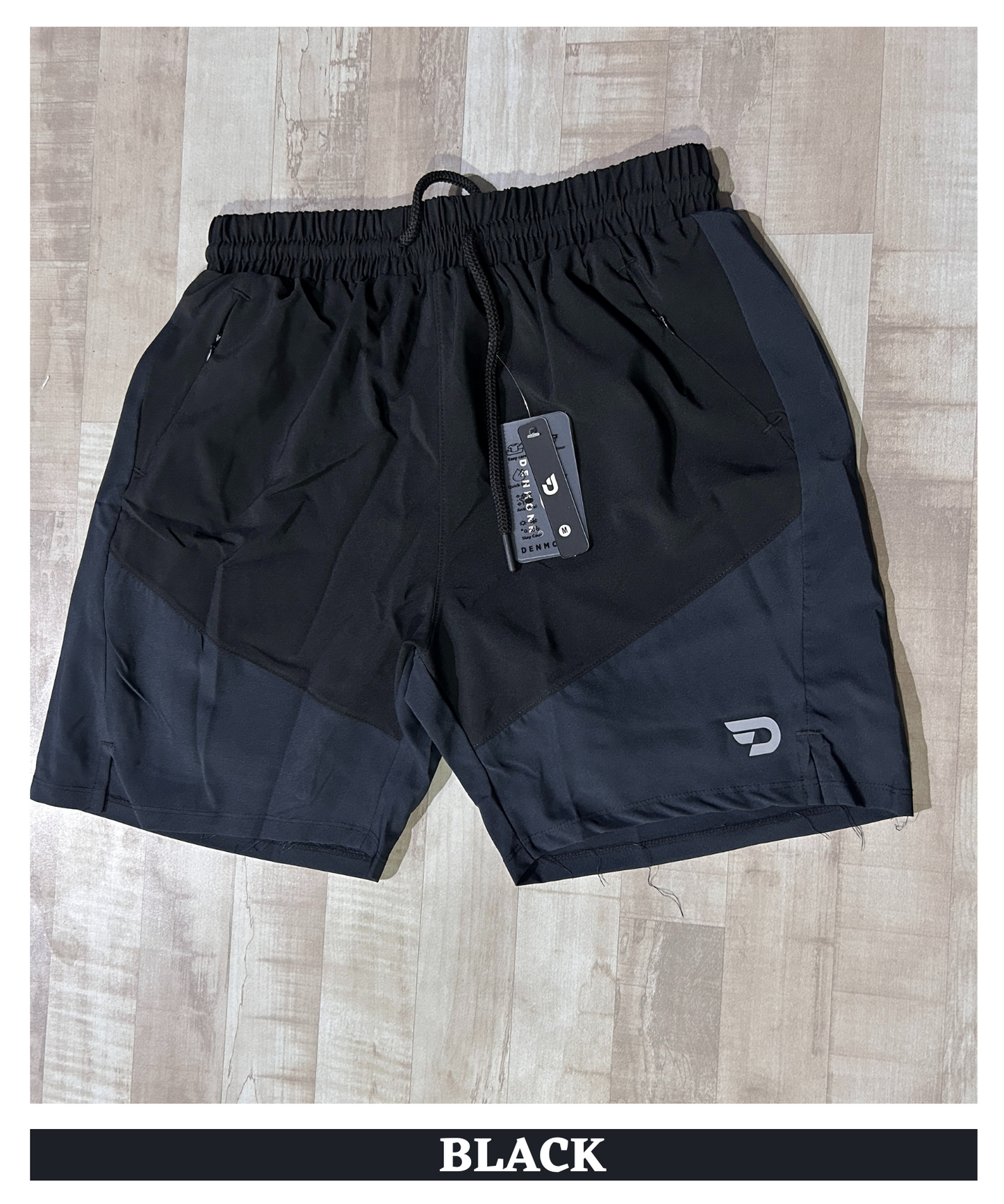 2-in-1 Colorblock Training Shorts - Imported Ns Parachute Lycra Shorts (15% Lycra 130)