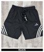 Imported Ns Parachute Lycra Shorts (15% Lycra 130 GSM) | Diagonal Triple Stripe
