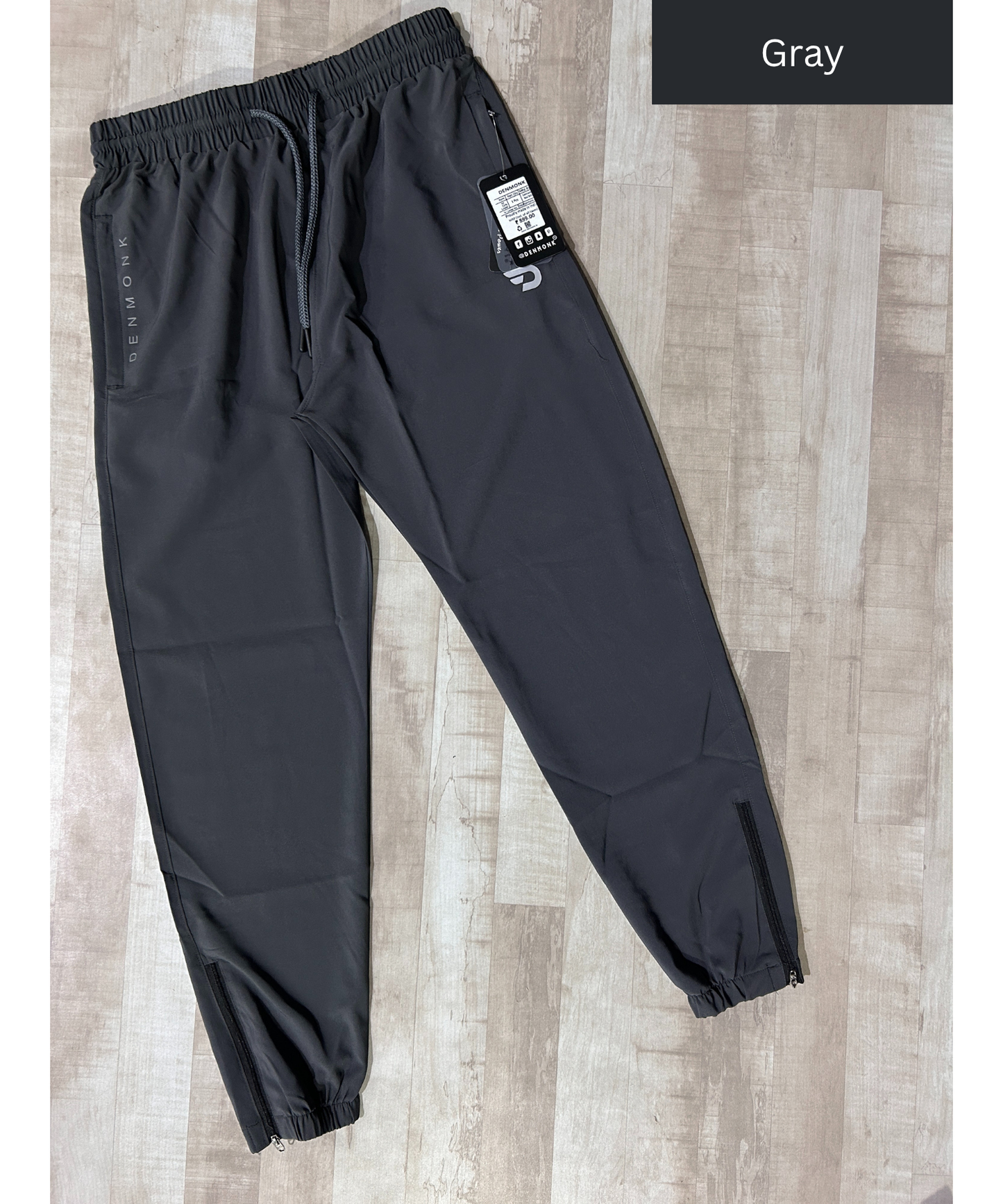 Imported NS Parachute Lycra TrackPant/ Lower (15% Lycra 145 GSM) Ankle Zipped