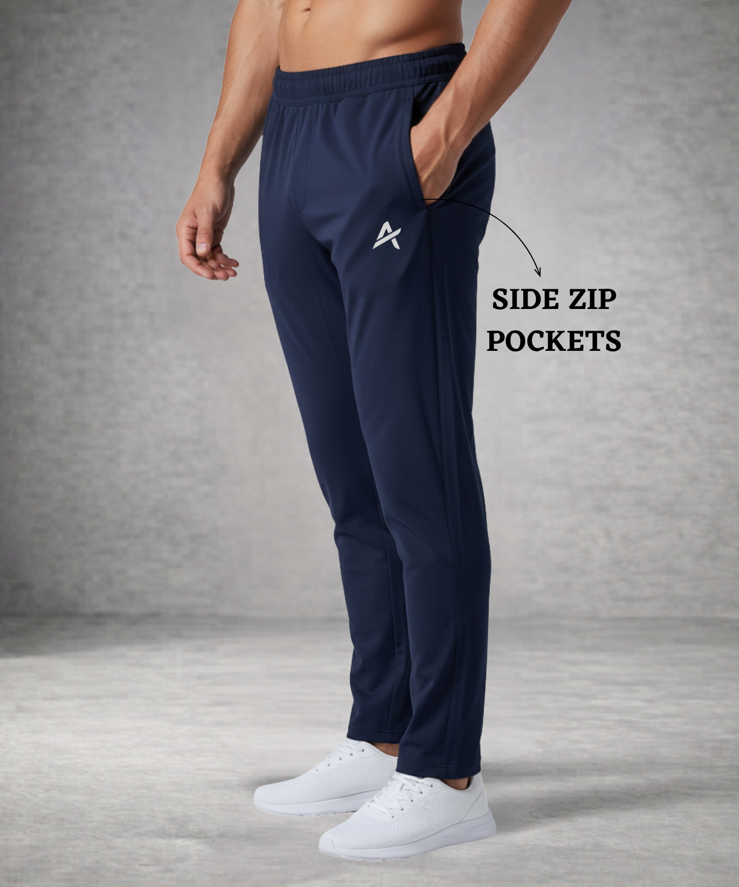 Imported 4-Way Lycra Track Lower – 240 GSM Premium Stretch | Athvix Active Wear By Denmonk