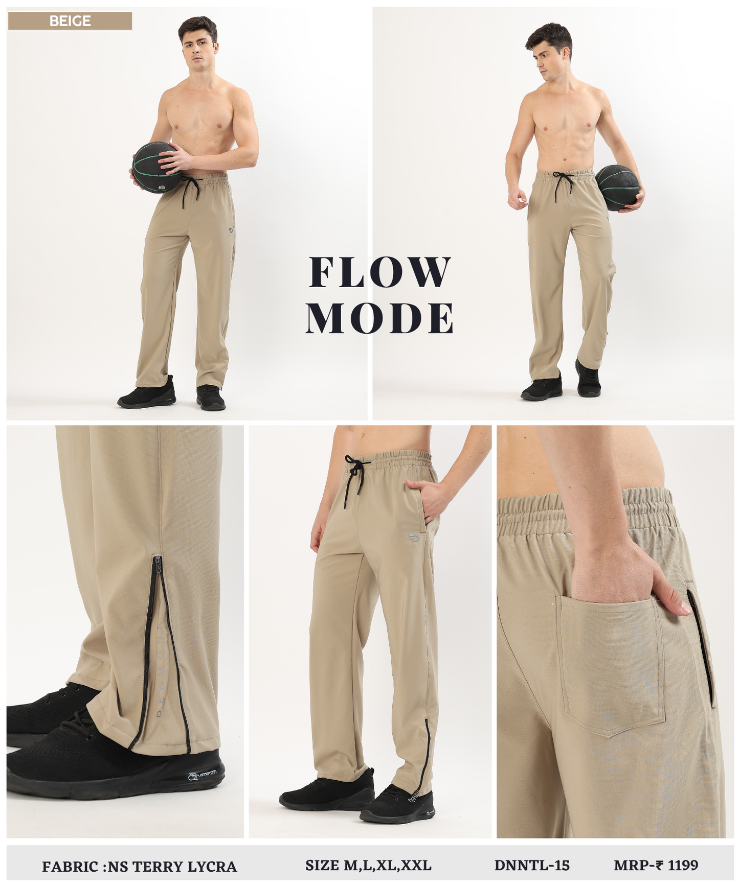 Hustle Trackpants Versatile Straight Fit (Boot Cut Style) - Imported Ns Terry Lycra(GSM 180-190)