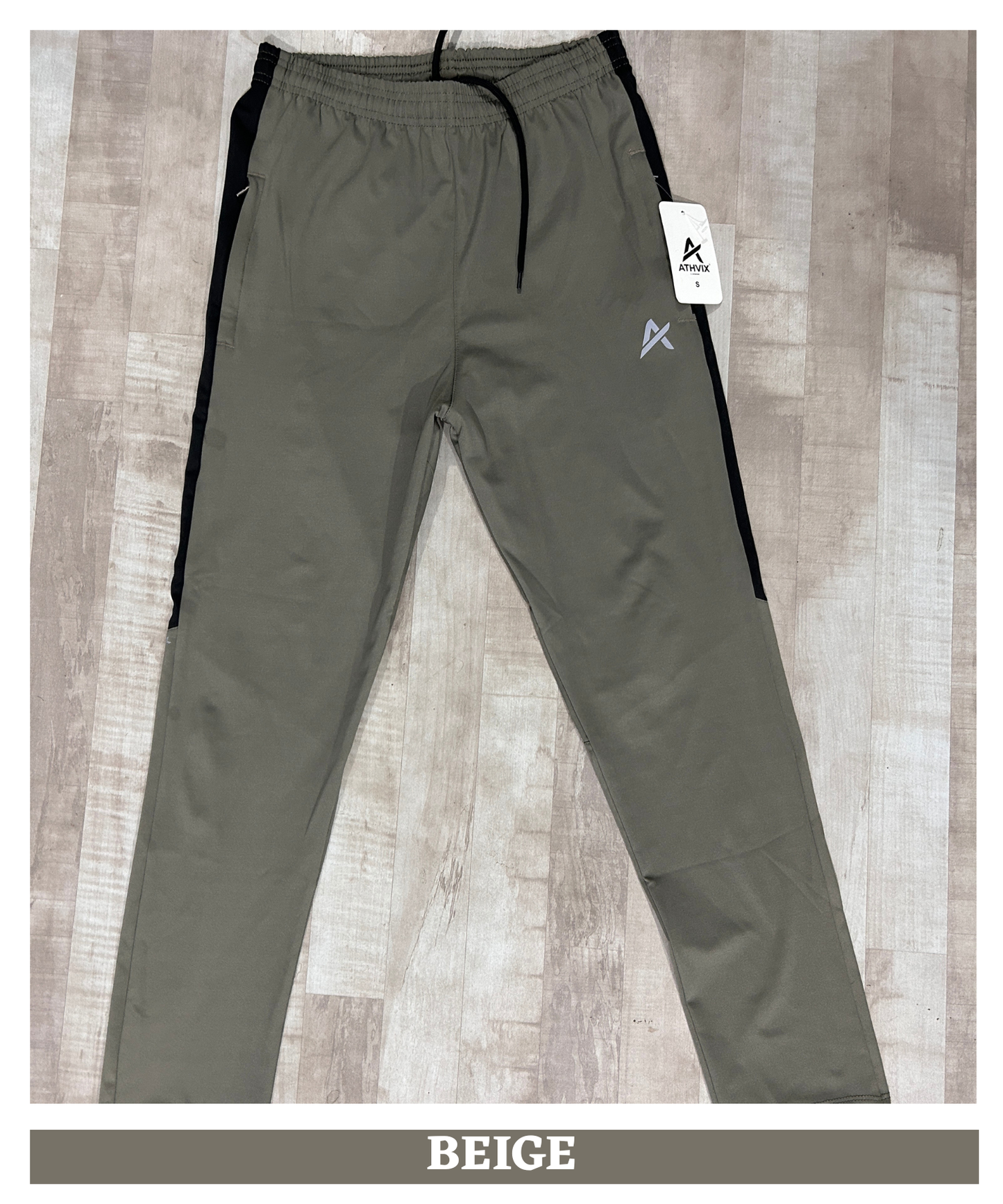 Athvix Activewear 4-Way Lycra Track Pants with Contrast Side Panel (240 GSM) – Stretch Fit & Premium Comfort
