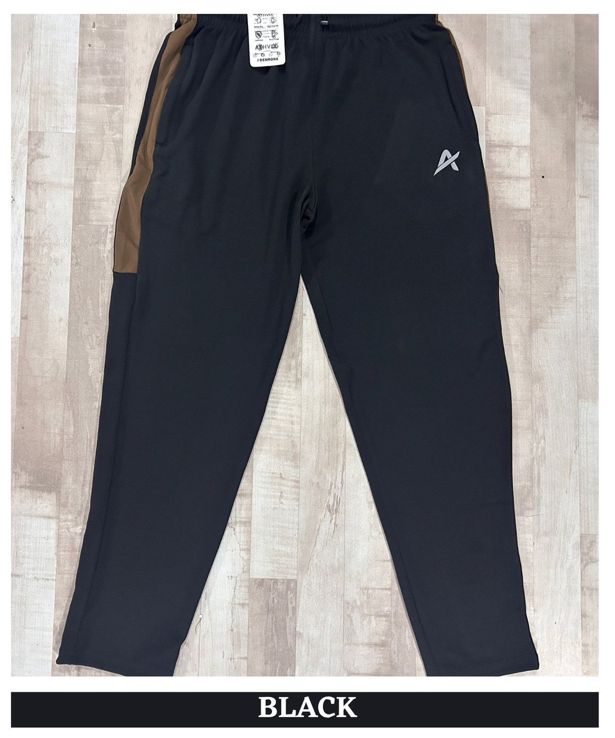 Men's Imported Dobby Lycra Track Pants with Half Color Contrast Side Panel | Athvix Active Wear By Denmonk | GSM 230 | Slim Fit