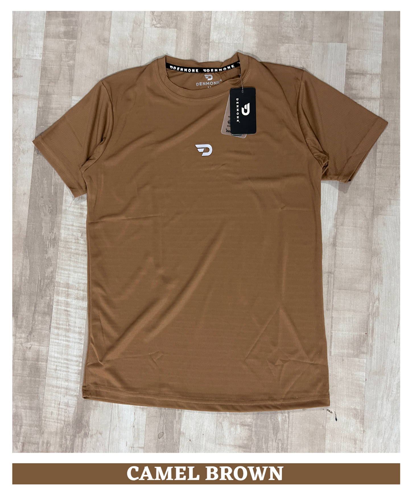 Imported Mesh Jacquard Lycra Men's Premium Half Sleeve T-Shirt | 170–180 GSM