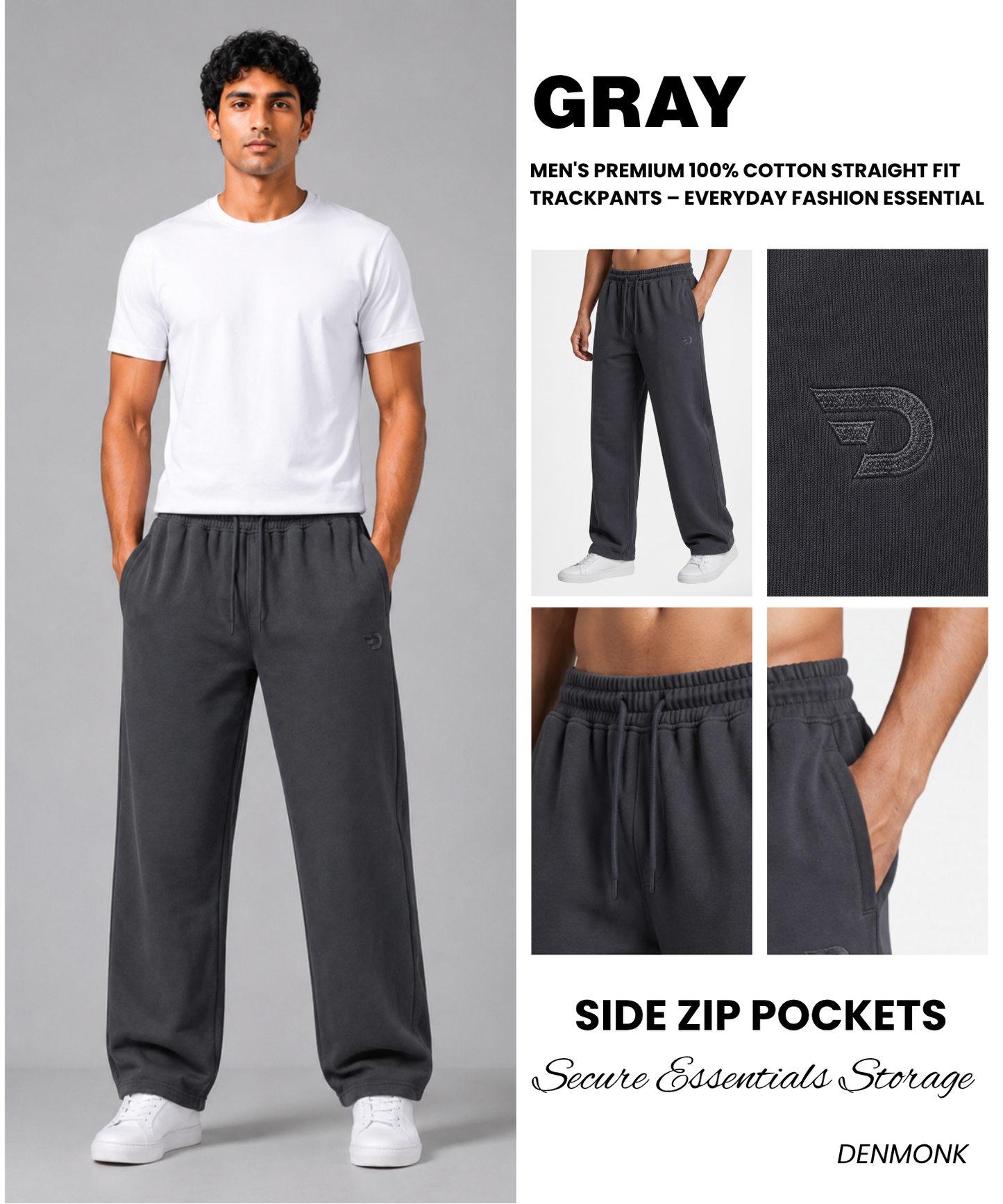 Men's Premium 100% Cotton Straight Fit Trackpants – Everyday Fashion Essential