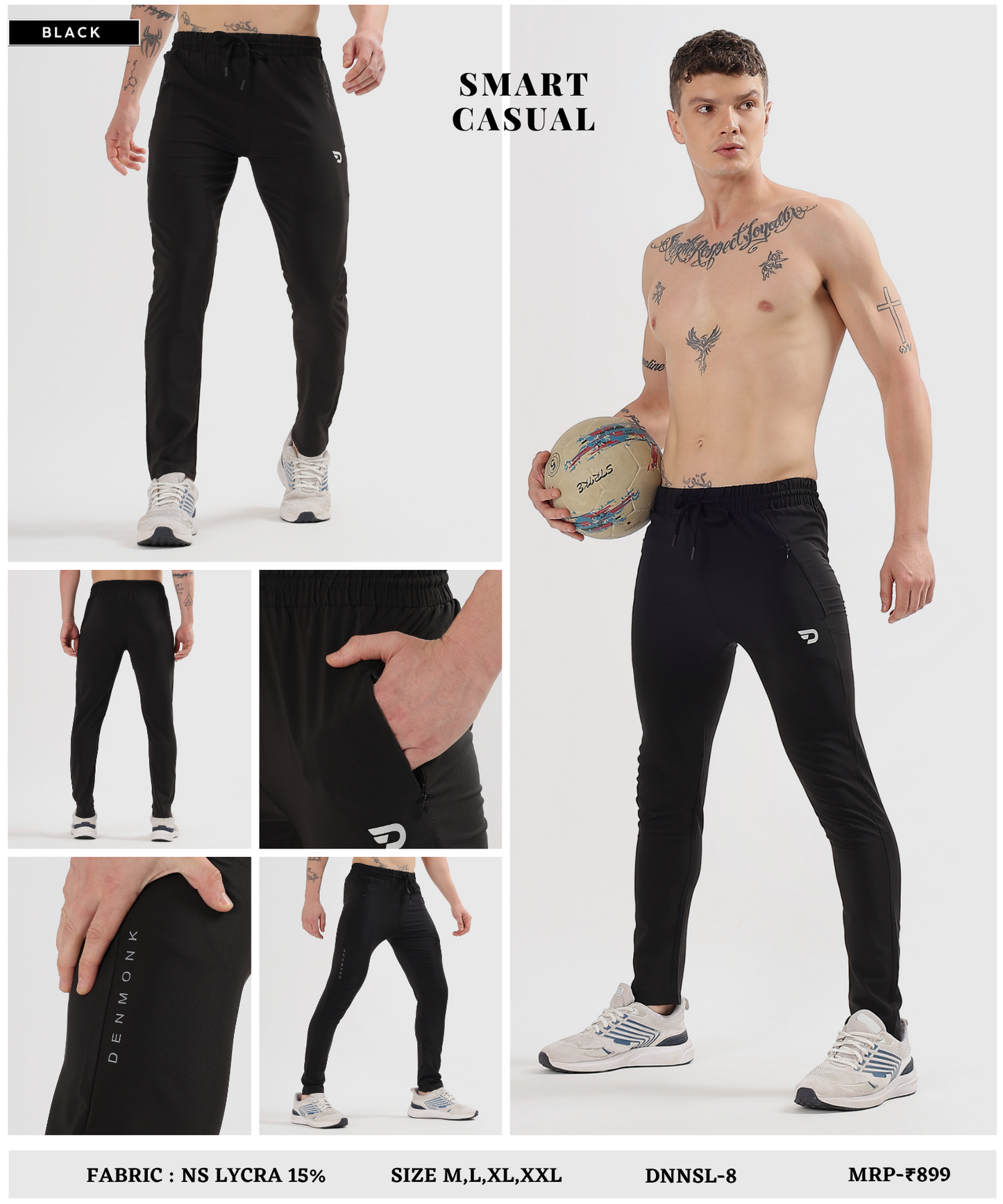 Everyday Trackpant -  Imported Ns Parachute Lycra (15% Lycra 145 GSM)
