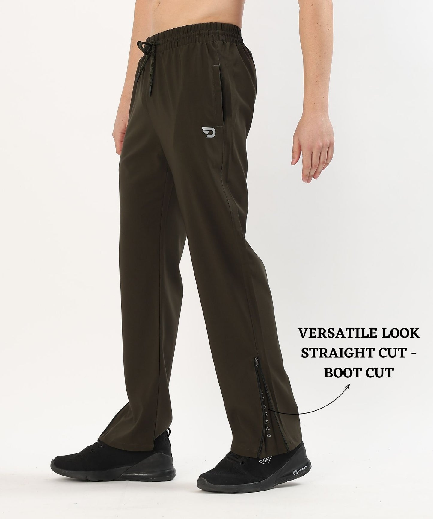 Hustle Straight Fit Trackpants - Imported Ns Terry Lycra(GSM 180-190)