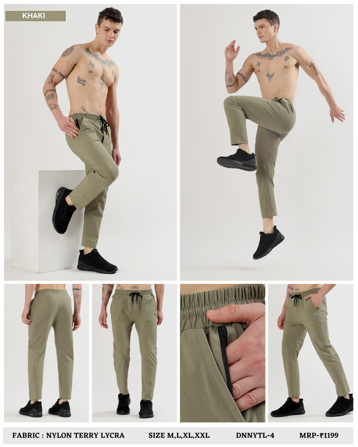 ActiveFit Trackpant – Imported Nylon Terry Lycra ( 180 GSM)